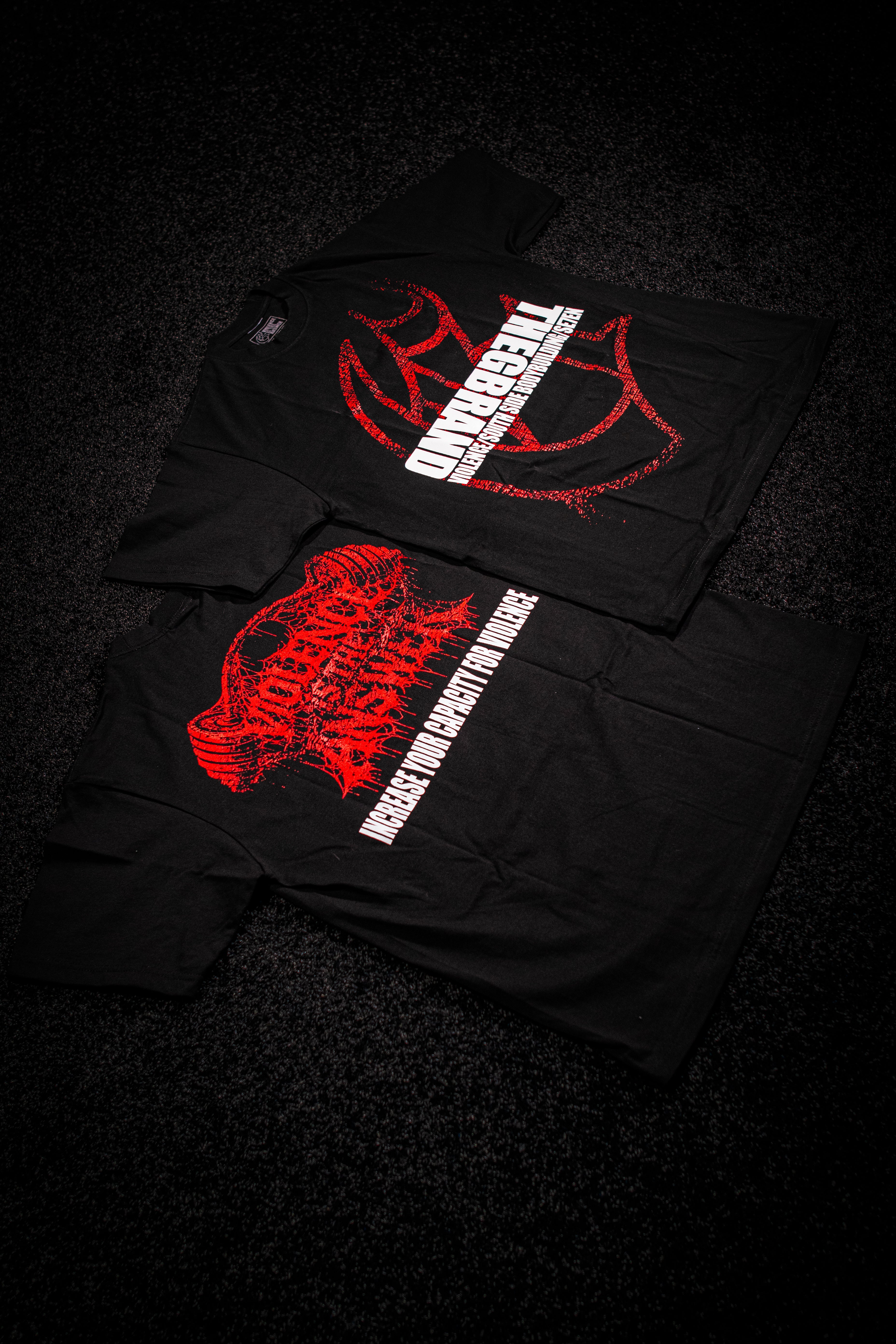 VIOLENCE IS THE ANSWER X SOUTH SIDE BODYBUILDING (RED BARBELL)