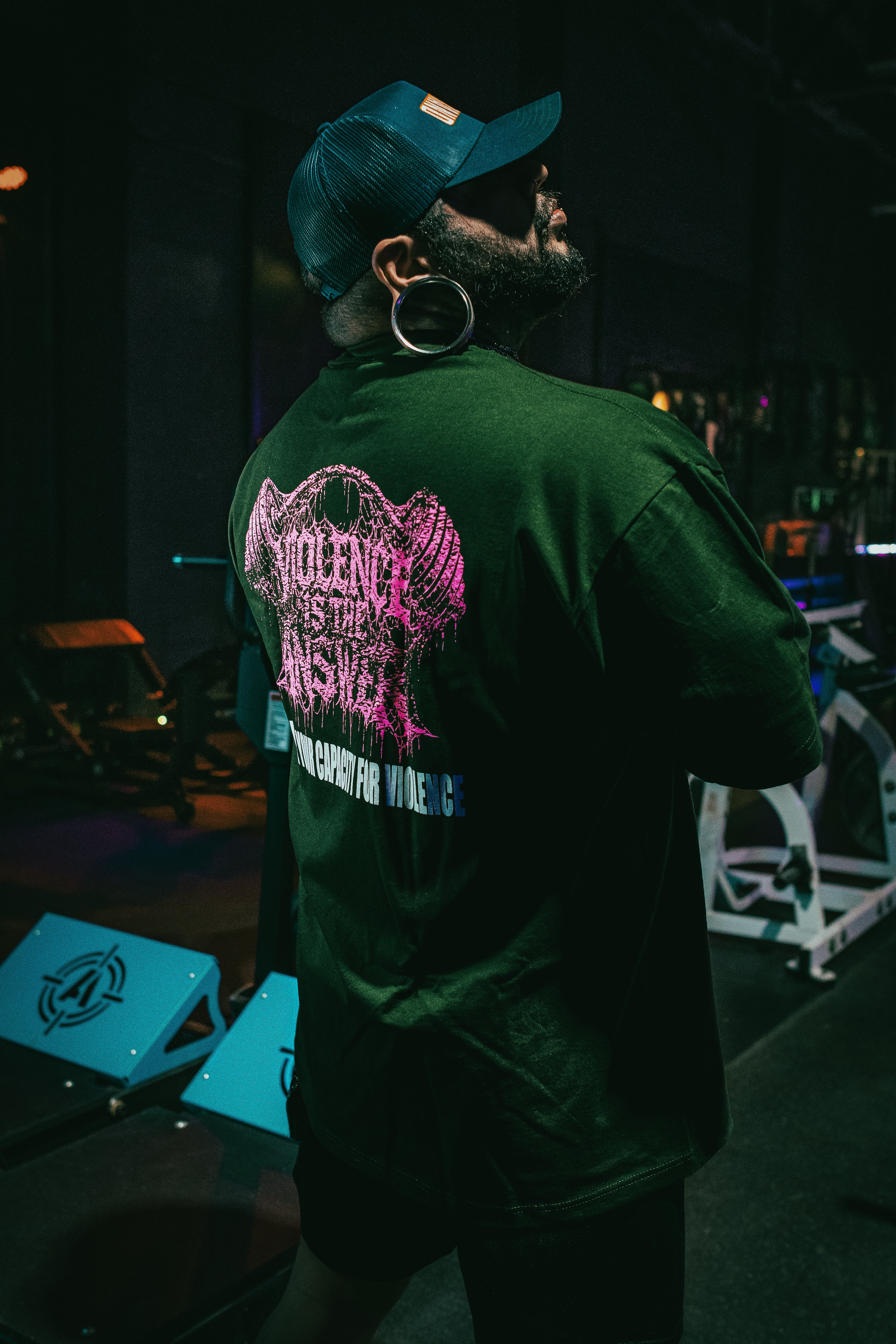 VIOLENCE IS THE ANSWER X SOUTH SIDE BODYBUILDING (PINK BARBELL)