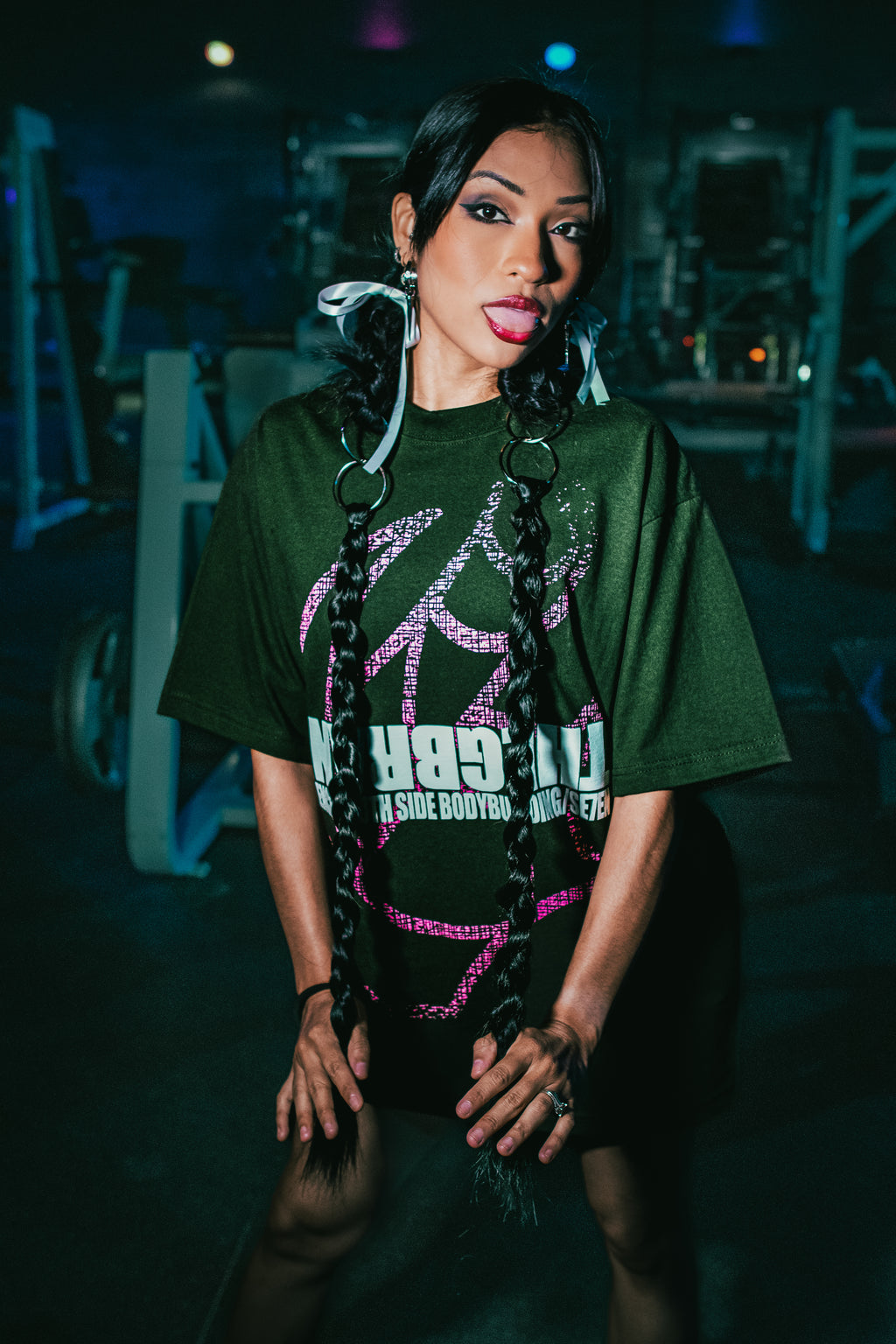 VIOLENCE IS THE ANSWER X SOUTH SIDE BODYBUILDING (PINK BARBELL)