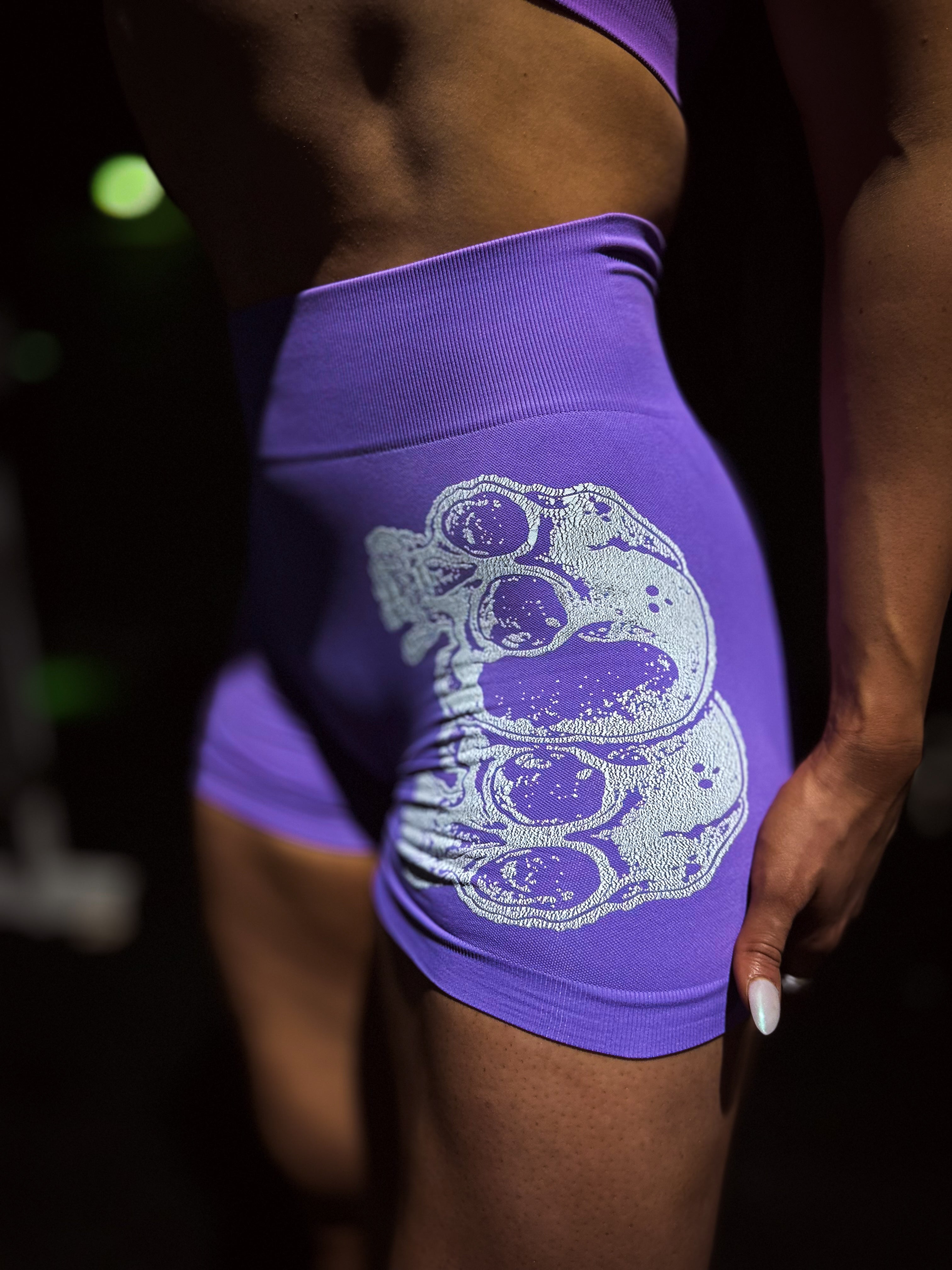 SKULL SHORTS (PURPLE)