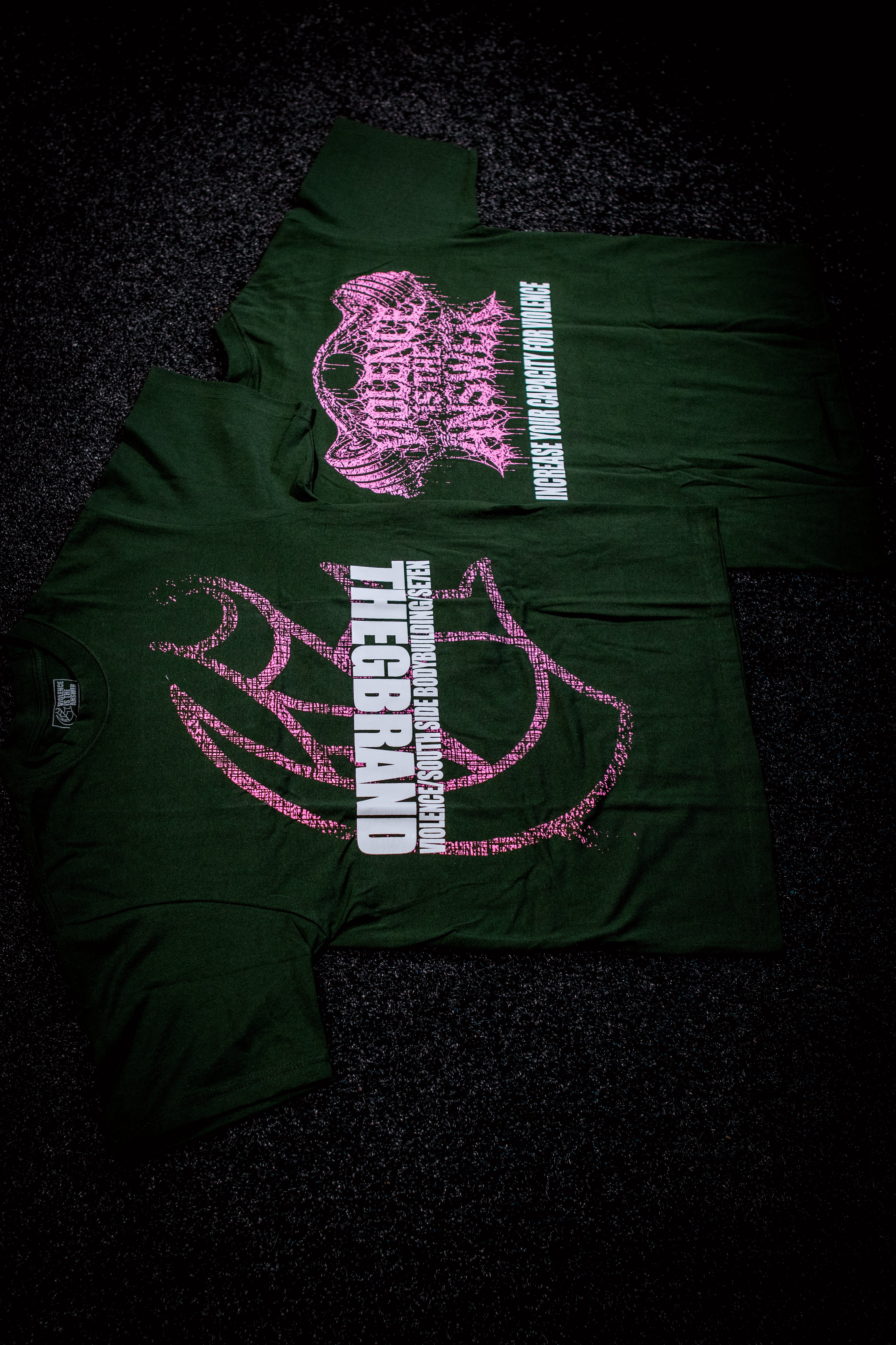 VIOLENCE IS THE ANSWER X SOUTH SIDE BODYBUILDING (PINK BARBELL)