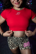 SPARKLE OPEN BACK G CROP! (RED BUTTER)